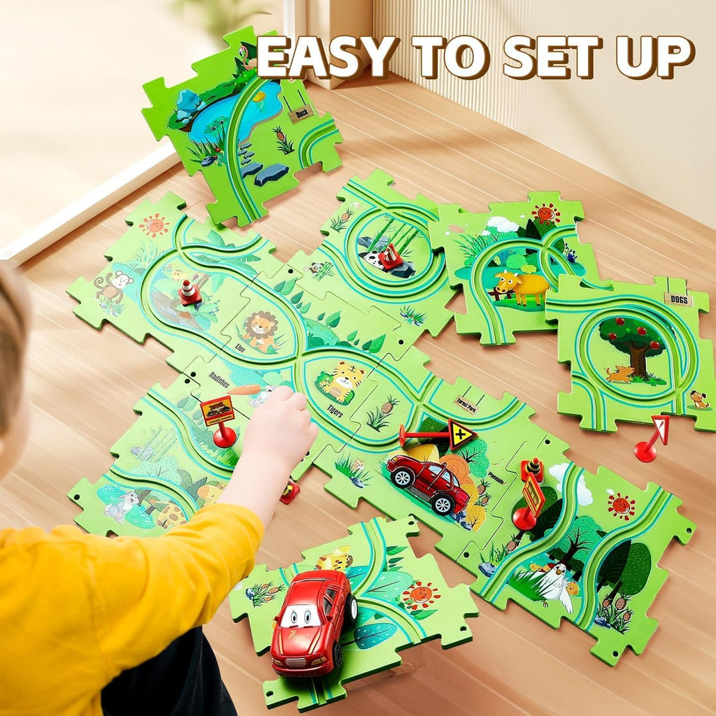 PuzzleRacer™ Kids Car Track Set